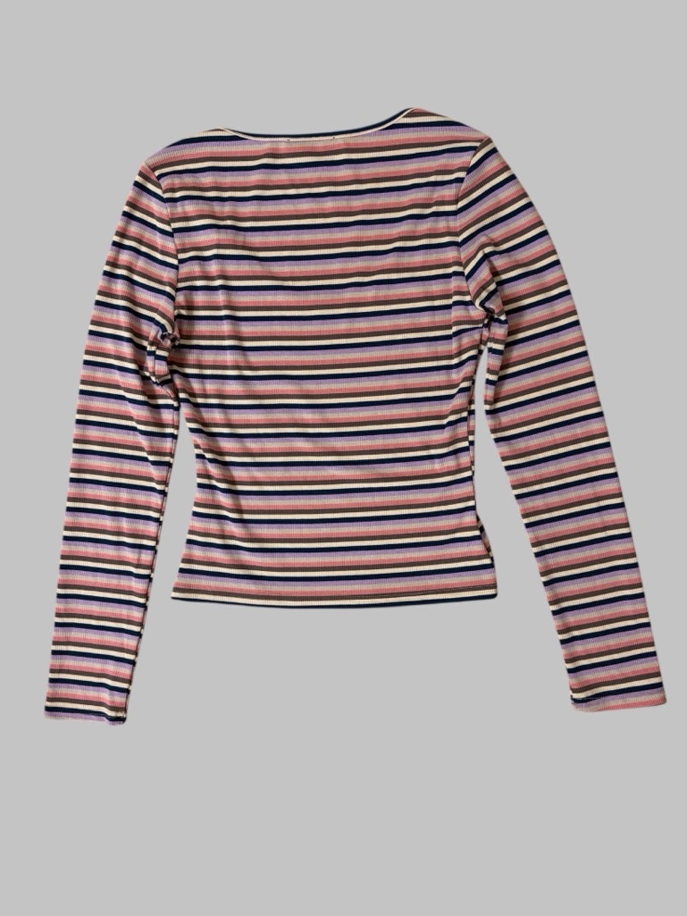 Lulus Constant Aesthetic Purple Multi-Striped Long Sleeve Top - Picture 6 of 9